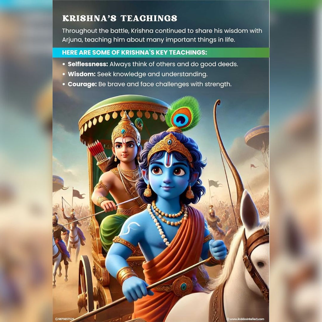 Bhagavad Gita for Kids ( Hindi + English + Gujarati + Marathi ) + Bonus Colouring Book & Stickers